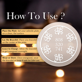 Selenite Zibu symbol Cleansing plate ( attract wealth & cleanse crystals )